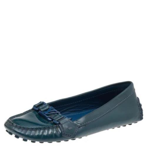 Pre-owned Bla skinn Louis Vuitton Flats