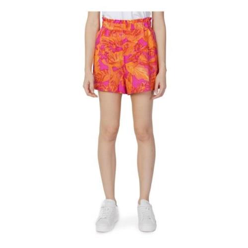 Oransje Print Dame Shorts