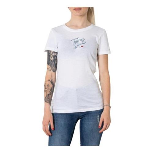 Hvit Print T-skjorte for Kvinner