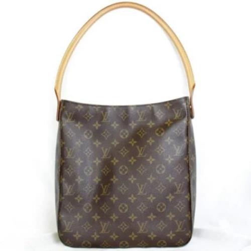 Pre-owned Brunt lerret Louis Vuitton Looping