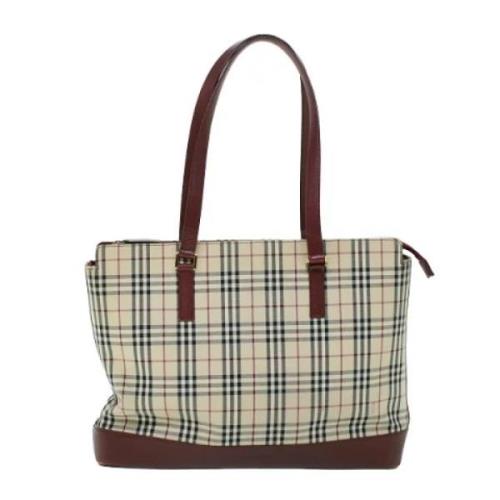 Pre-owned Beige lerret burberry tote