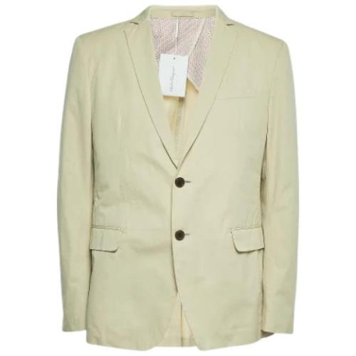 Pre-owned Beige bomull Salvatore Ferragamo Blazer