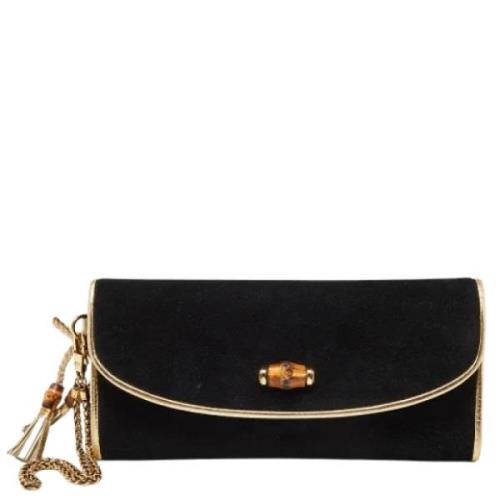 Pre-owned Svart semsket skinn Gucci Clutch