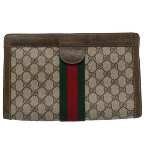 Pre-owned Beige Canvas Gucci Clutch