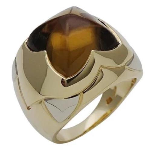 Pre-owned Gull Gult Gull Bvlgari Ring