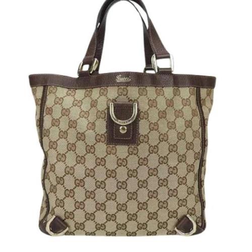 Pre-owned Beige Canvas Gucci Tote