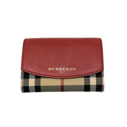 Pre-owned Beige Canvas Burberry lommebok
