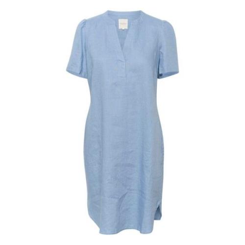 Blå Part Two Aminasepw Linen Dress Kjoler Og Jumpsuits