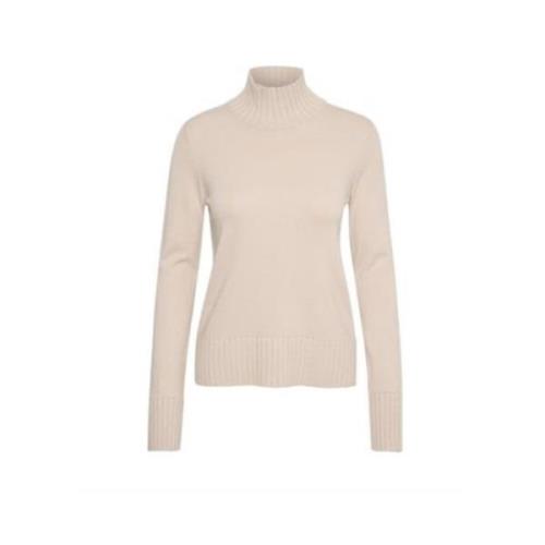 Beige Turtleneck Sweater