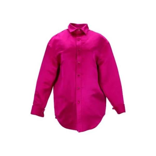 Pre-owned Rosa silke Balenciaga skjorte