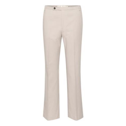 Beige Bootcut Bukse med Flatterende Passform