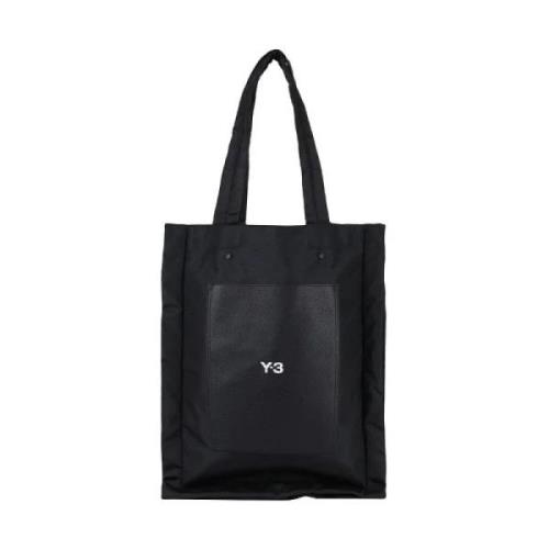 Svart polyester Y-3 veske