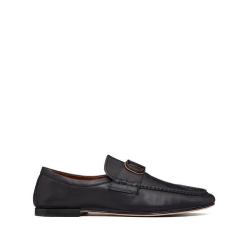 Svart Loafer Signature VLogo Nappa Skinn