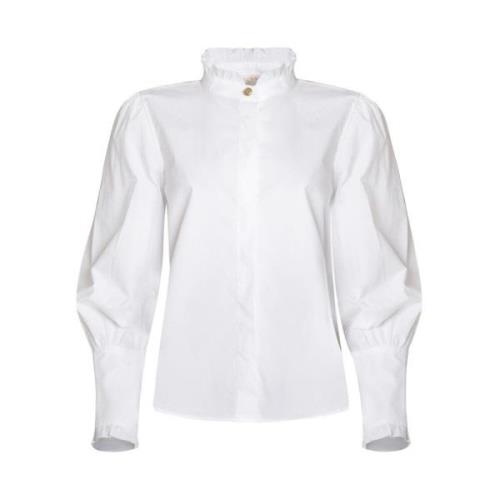 Hvit Busnel Hvit Nirva Poplin Blouse Bluser