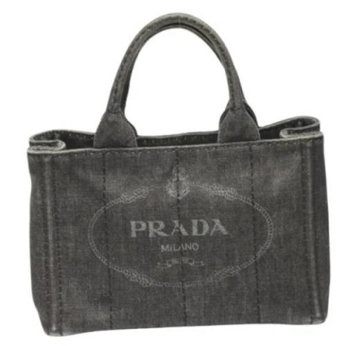 Pre-owned Svart denim Prada Tote