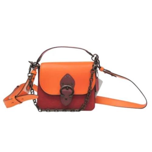 Pre-owned Oransje skinntrener Crossbody veske