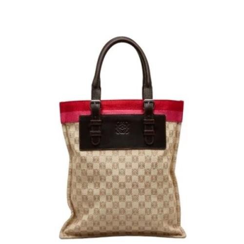 Pre-owned Beige Canvas Loewe Tote