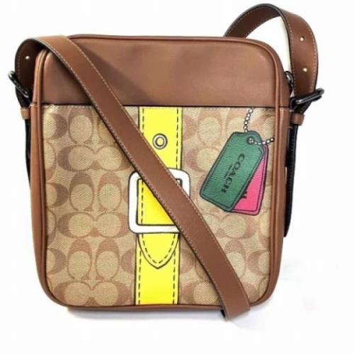 Pre-owned Brun skinntrener Crossbody veske