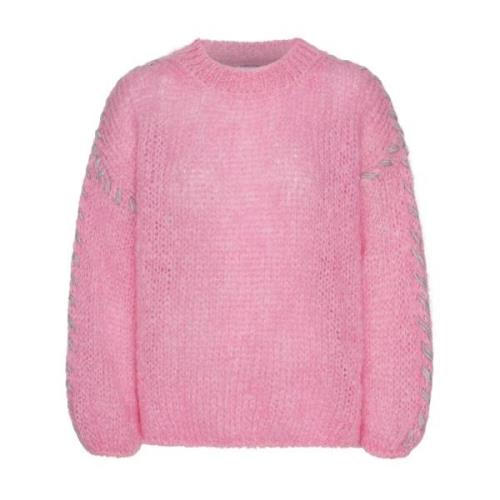 Mohair Stitch Pullover - Soft Berry