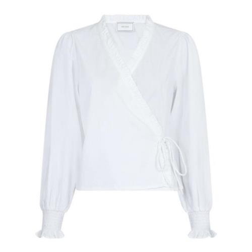 Jerri C Polplin Blouse - White