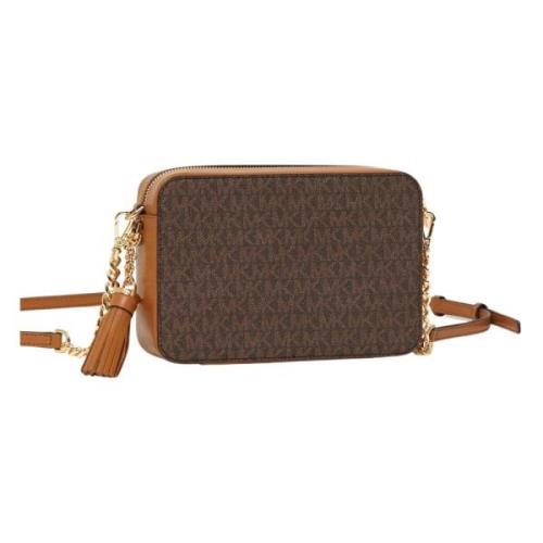 Brun Michael Kors Lg Ew Crossbody Vesker