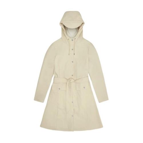 Lys Beige Rains Curve W Jacket W3 - Regnjakke Rains