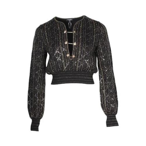 Pre-owned Svart ull Chanel Top