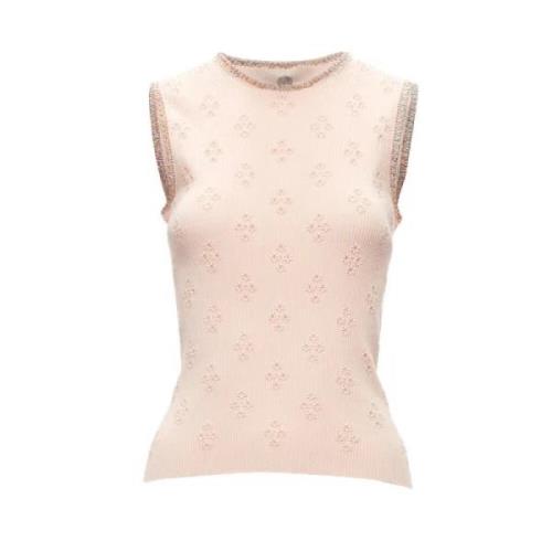 Pre-owned Rosa bomull Chanel vest