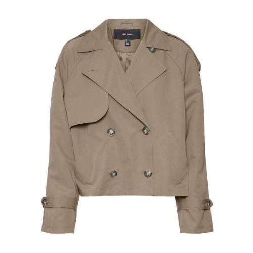 Beige Vero Moda Vmchloe Short Trenchcoat Jakke