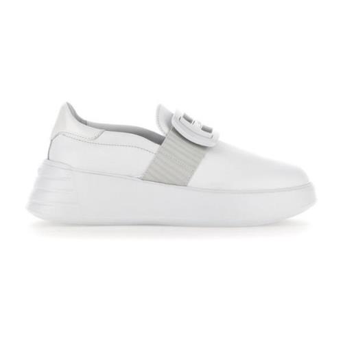 Hvite flate sko for kvinner