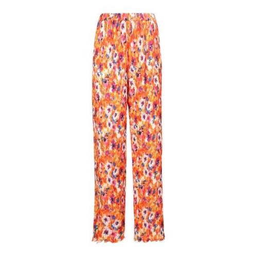 Floral print wide trousers