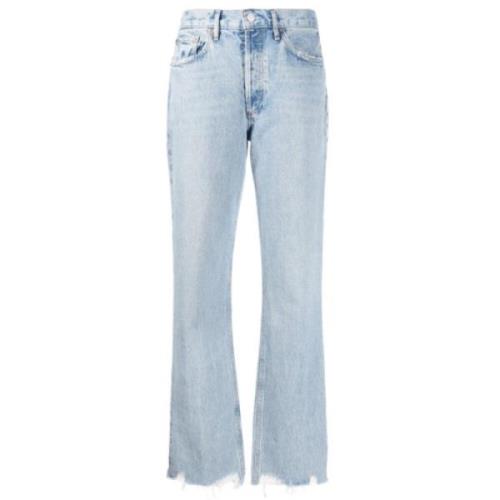 Lys Blå Straight Jeans