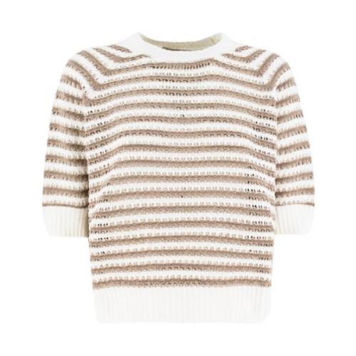 Mesh Strikk Crew Neck Sweater