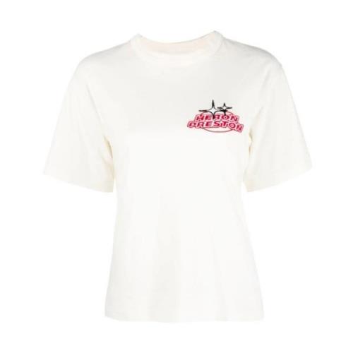 Hvit Sponsor Logo T-skjorte