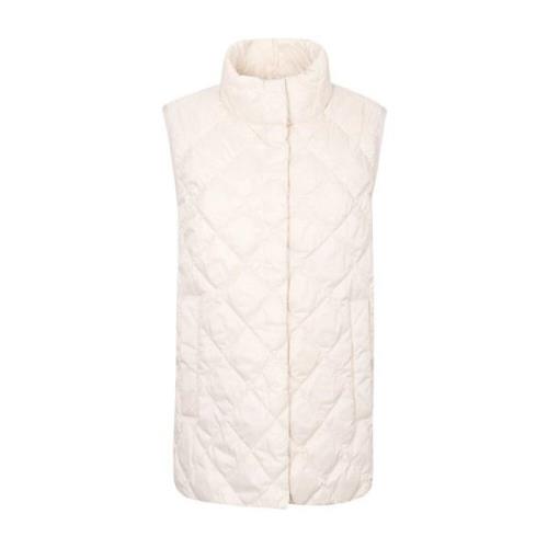 Ivory Polyester Polstret Vest med Vannavstøtende