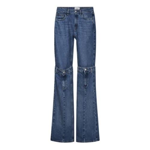 Faded Blue Wide-Leg Jeans