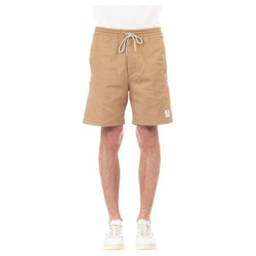 Korte Stretch Bomullsshorts med Snøring i Livet