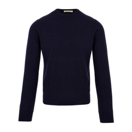 Blå Ull Crewneck Sweaters