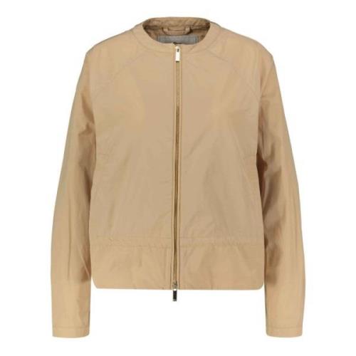 Beige City Light Bomber med snøring