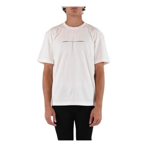 Luksusmerket T-skjorte med Fronttrykk og Baklogo