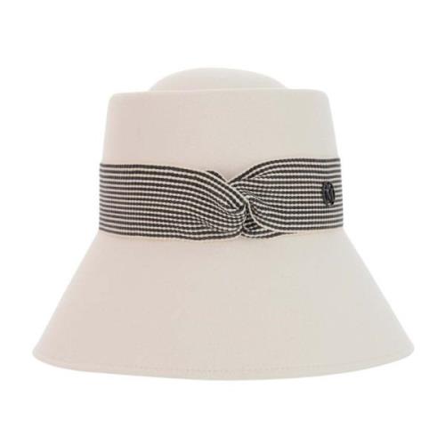 Optic White Kaninhår Cloche Hatt