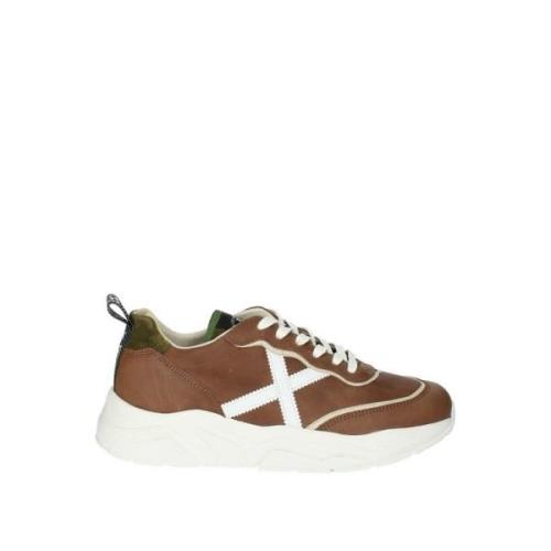 Brun/Hvit Syntetiske Sneakers for Menn