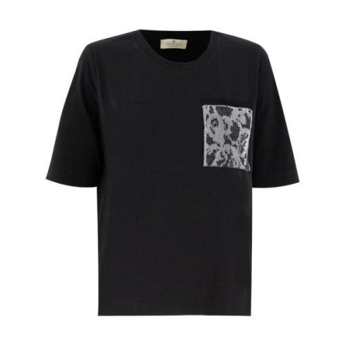 Brodert Crew Neck T-skjorte