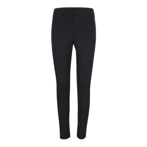 Sorte leggings med logo patch