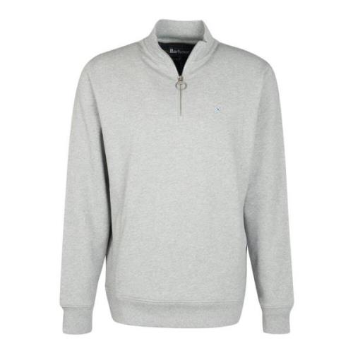 Grå Marl Half Zip Pullover