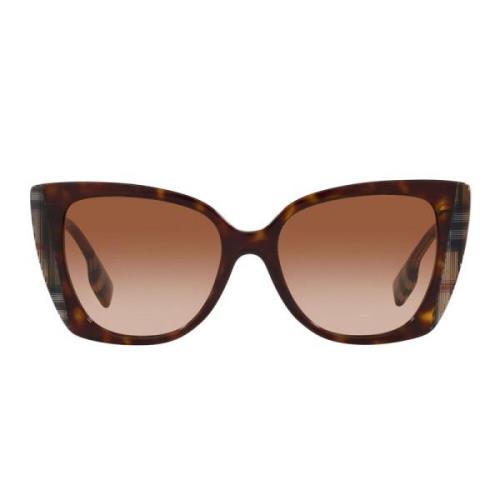 Dame Cat-Eye Solbriller med Brune Gradient Linser