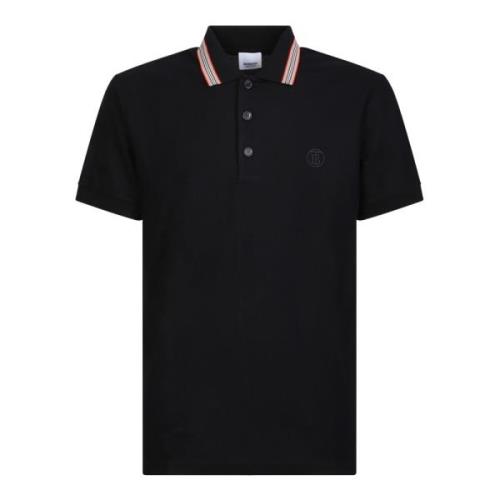 Sort Poloskjorte med Signature Icon Stripe