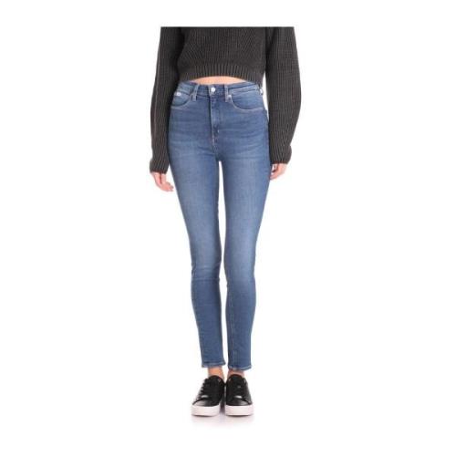 Vintage Blå Høytliv Skinny Jeans