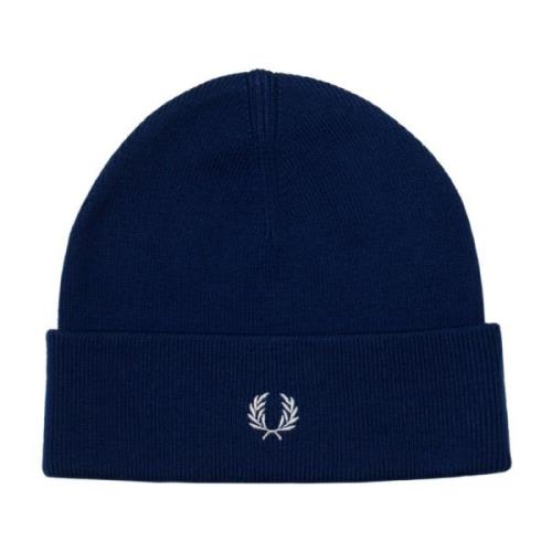 Marineblå Ull Logo Beanie