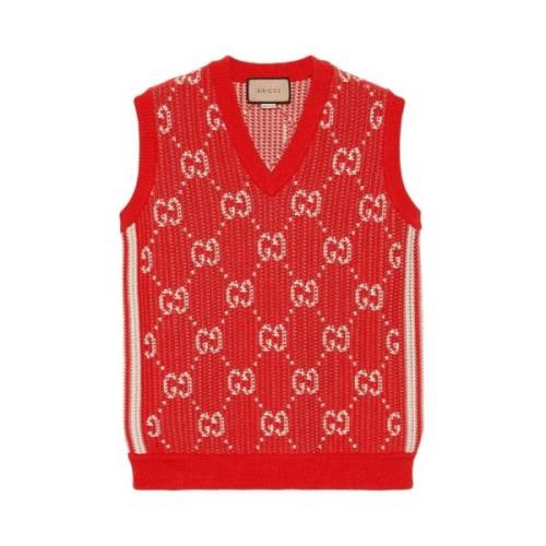 GG jacquardstrikket vest